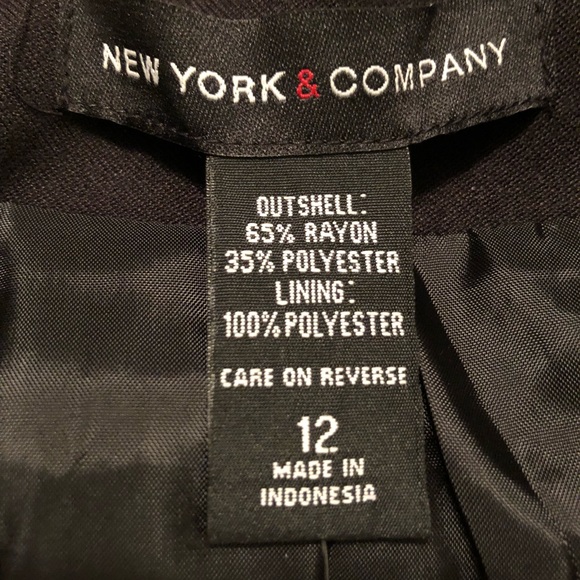 Black New York & Company Jacket Size 12 - Picture 4 of 5